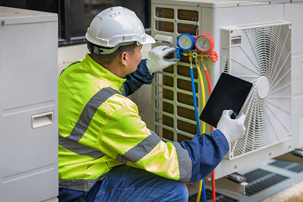 Professional Air Duct Cleaning technician working in Philadelphia, MS